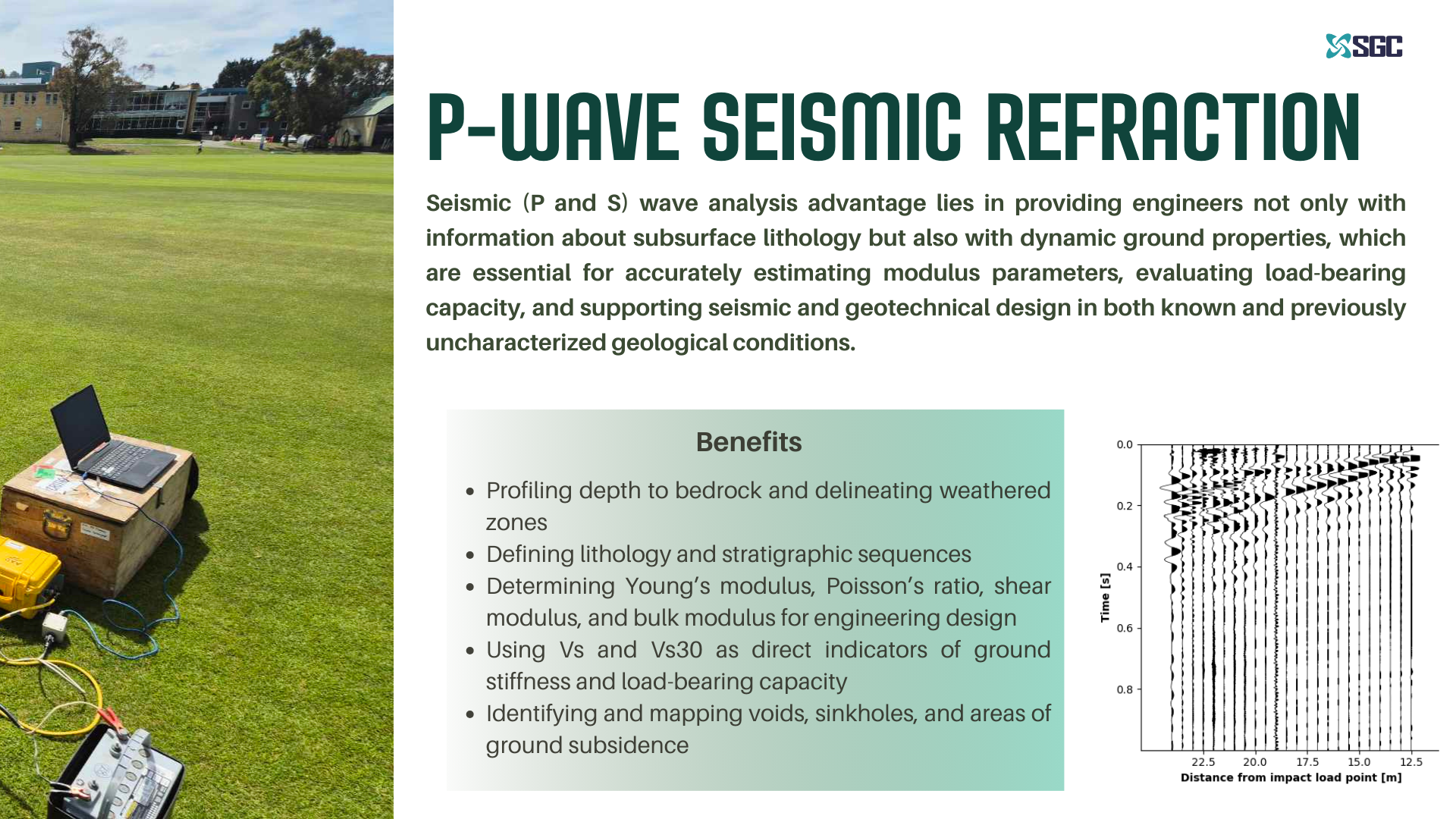 Tasmania, Hobart, MASW, seismic, survey, geophysics, subsurface, imaging, geotechnical, VS30, refraction, windfarm, GPR, resistivity/IP, mapping, inversion, construction, contamination, earthquake, concrete scanning, Australia, Victoria, Melbourne, soil profiling, Liquefaction assessment, slope stability, stratigraphy, bedrock, subsurface characterisation, electromagnetic survey (EM), photogrammetry, LiDAR, Multichannel analysis, Windfarm site investigation, engineering geophysics, Environmental assessment,contamination mapping,Mineral exploration,Earthquake hazard assessment,
Infrastructure planning,
Pipeline survey,
Pavement delineation, 
Road / railway geotechnics,
Spaulding Geophysics, 
Geophysical Consulting